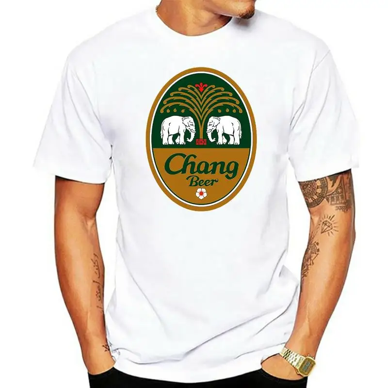 

Мужская футболка Чанг пиво Тайланд слон хлопок 100 мягкая новая тайская Ретро MLXL