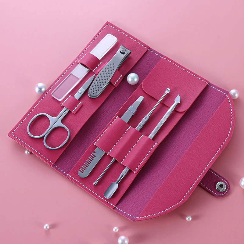 New Manicure set Home Nail clipper Set Stainless Steel Facial Cuticle Nail Care Tools Luxurious Portable Bag ongles kit complet