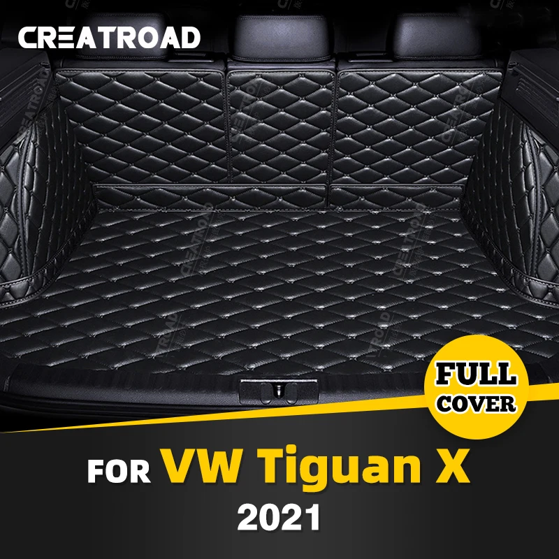 

Auto Full Coverage Trunk Mat For VOLKSWAGEN VW Tiguan X 2021 Car Boot Cover Pad Cargo Liner Interior Protector Accessories