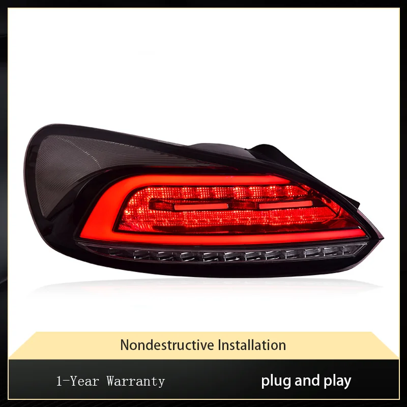 Фото 2 шт. Автомобильные фонари ДЛЯ 2009-2015 VW Volkswagen Scirocco Задний фонарь DRL Задний фонарь Динамический указатель поворота Светодиодный задний противотуманный автомобильные аксессуары №4
