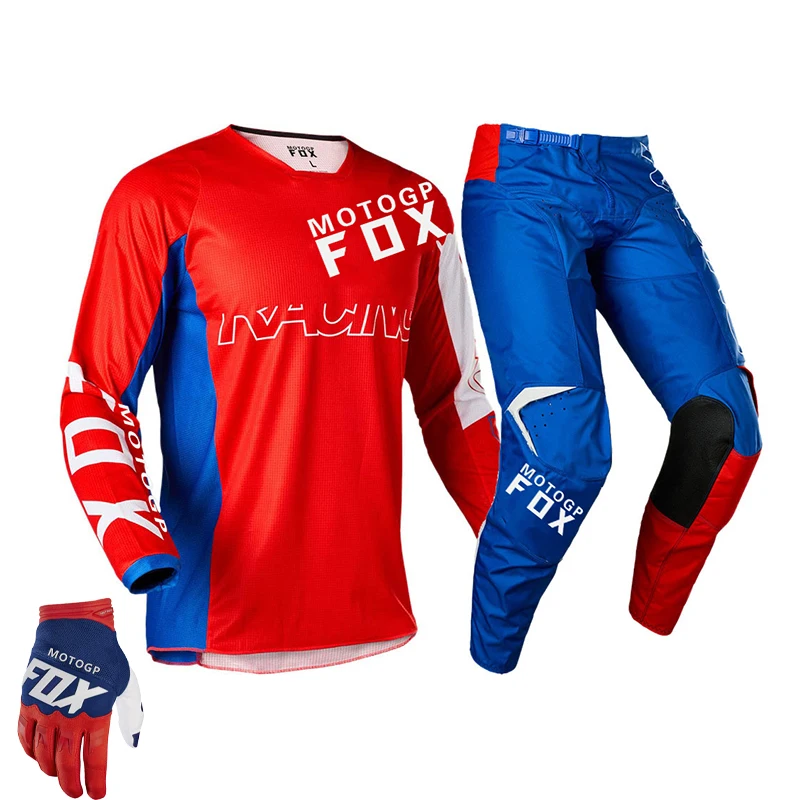 

2022 Motogpfox 180/360 Trice Lux Gear Set MX Combo Motocross Enduro Men Moto Equipment BMX Jersey Pants And glove Suit in 2022