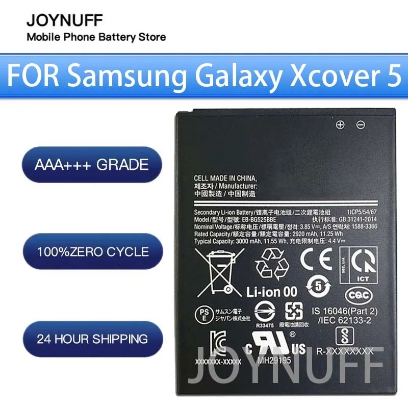 

New Battery High Quality 0 Cycles Compatible EB-BG525BBE For Samsung Galaxy Xcover 5 /G525F G525S G525D Replacement Lithium+TOOL