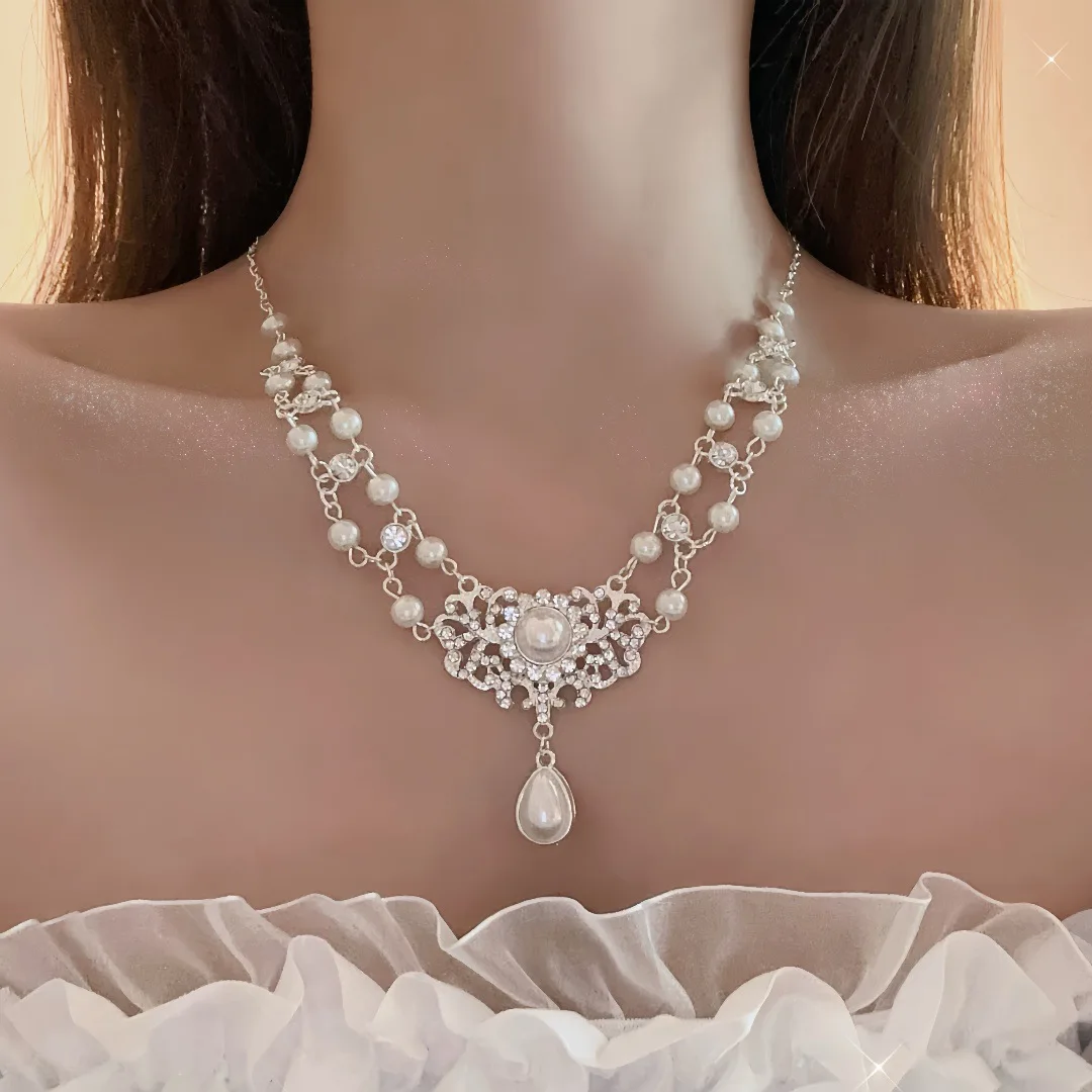 Ожерелья Draweye с жемчугом для женщин геометрические корейские модные элегантные