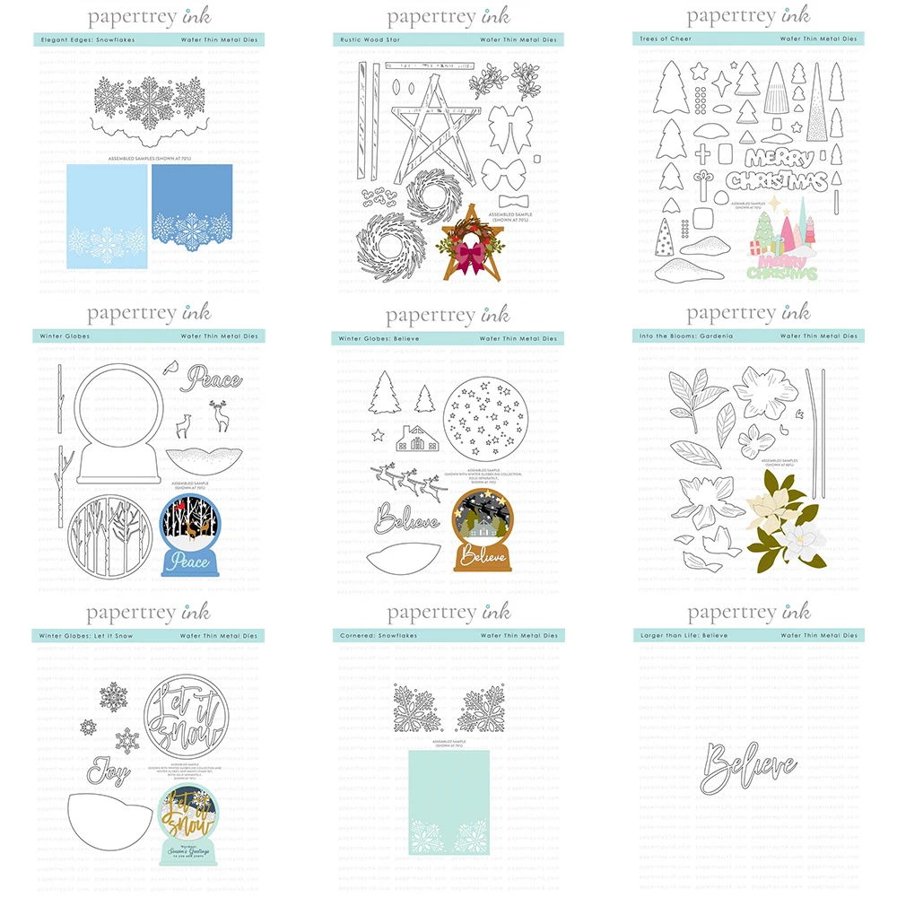 

New Winter Christmas Snow Metal Cutting Dies For DIY Scrapbooking Embossed Paper Card Handmade Decorative Craft Knife Dies