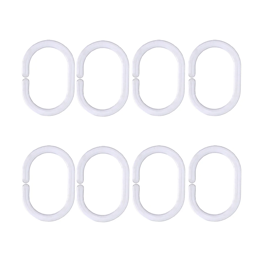 

60 Pcs Clear Curtain Hooks Shower Rings Curtain Bath Drape Rings Clear Shower Curtains Shower Curtain Clip
