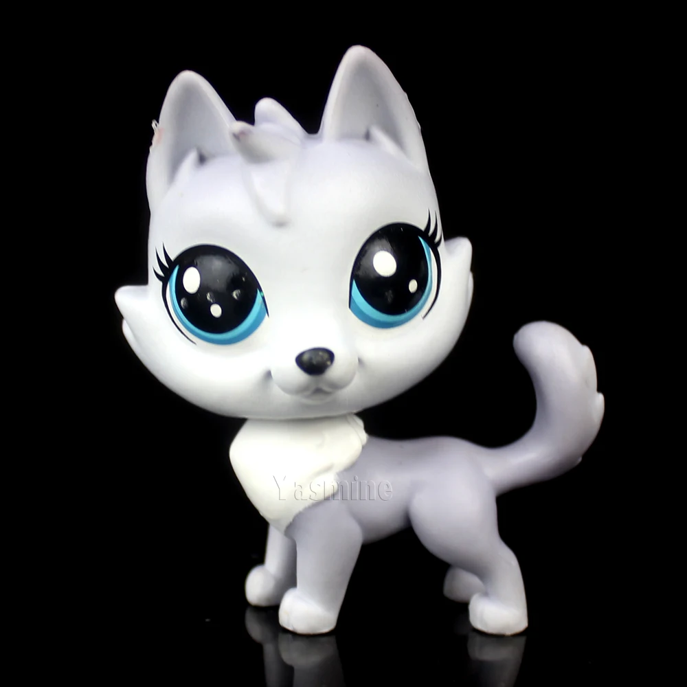 

YASMINE Pet Shop Blue Husky Dog Pug lps Wolf Figure lps#95