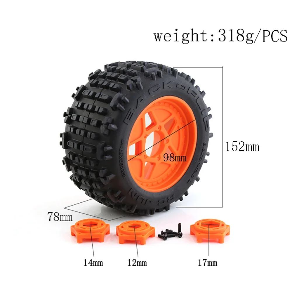 4 шт. 152 мм 6 дюймов универсальный комплект шин для багги ARRMA Traxxas HPI TAMIYA Kyosho 1/10 1/8