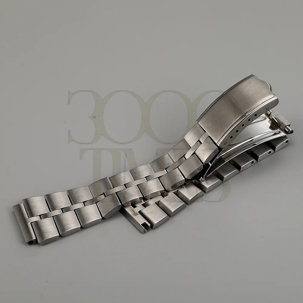 20MM Stainless Steel Brushed Texture Watch Strap Fold Buckle Clasp Wrist Belt Bracelet Fit For Seiko 007 SKX5 Watch Accessories