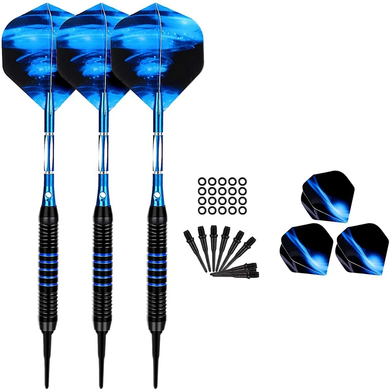 

Darts With Plastic Tip For Electronic Dartboard Soft Darts Set With Dart Tips Anti Loose Rubber Rings For Dartboards