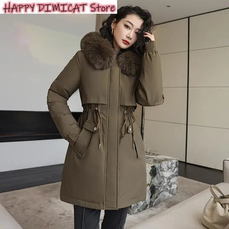 Рисунок 5 - Женское теплое Свободное пальто с меховым воротником