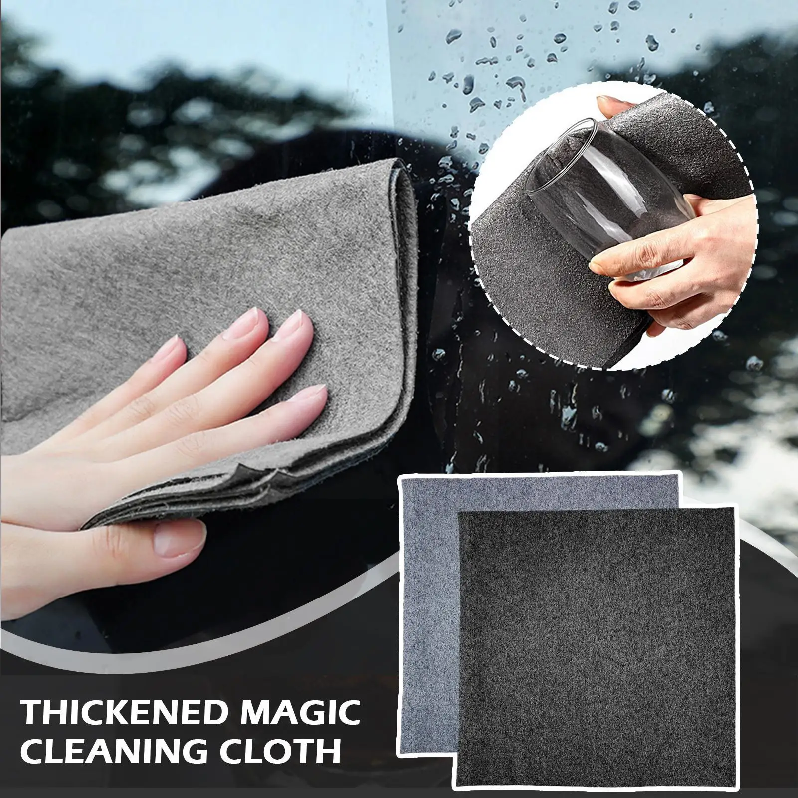 

Thickened Magic Cleaning Cloth No Trace Glass Cleaning Cloth Dishcloth Lint Free For Window Car Kitchen Mirrors Rag Polishi T4S3