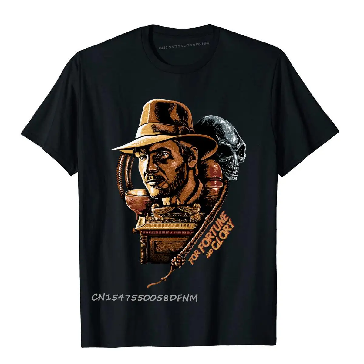

Fortune And Glory Discount Young T Shirt For Men Skull Indiana Jones Hip Hop Tops Shirt Premium Cotton Personalized Tshirt