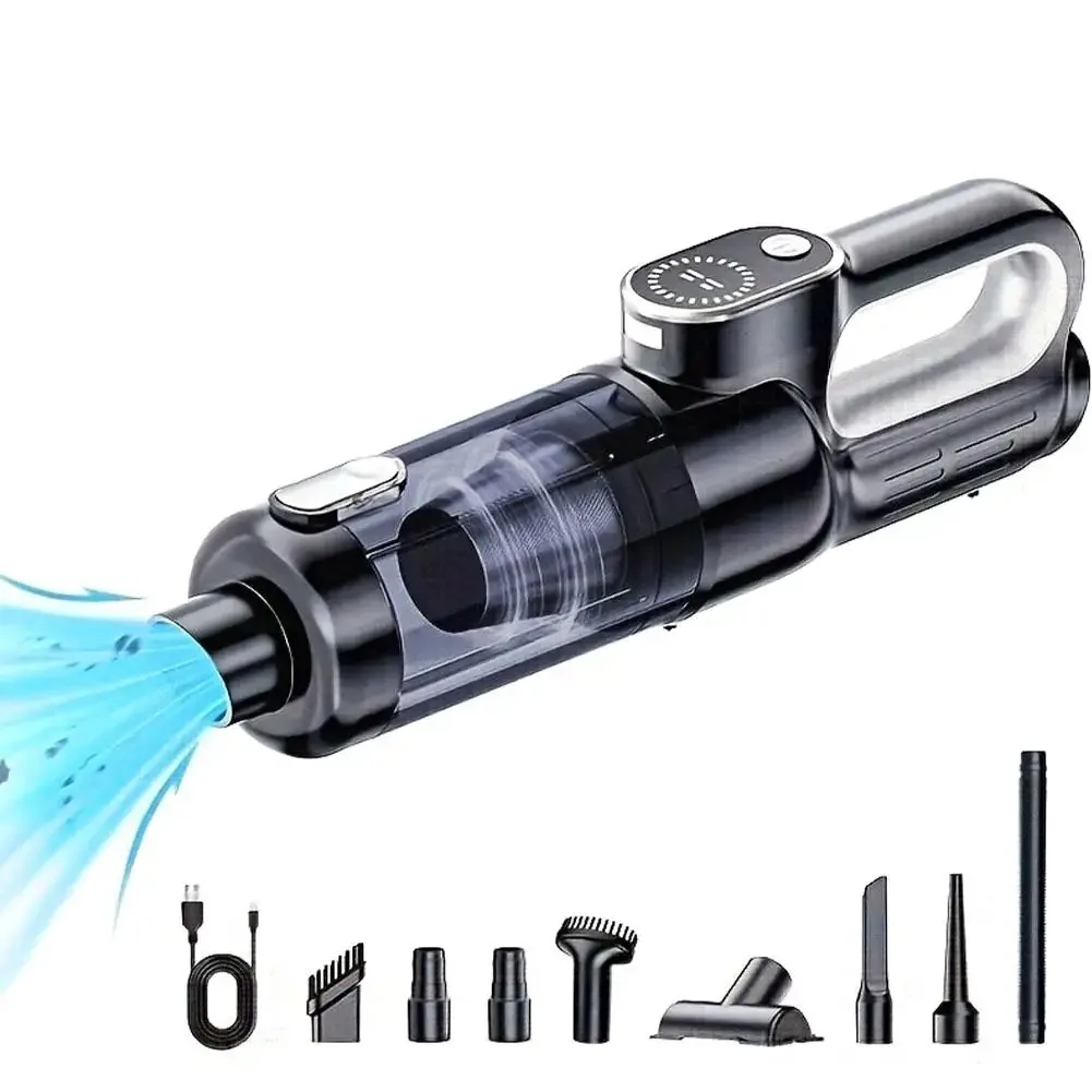 

Портативный Беспроводной Автомобильный Пылесос С Одной Кнопкой, Мощный Мини-пылесборник, Материал ABS, Батарея В Комплекте