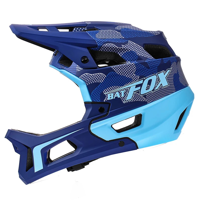 BATFOX-casco de seguridad para bicicleta de montaña, protector de cabeza de cara...