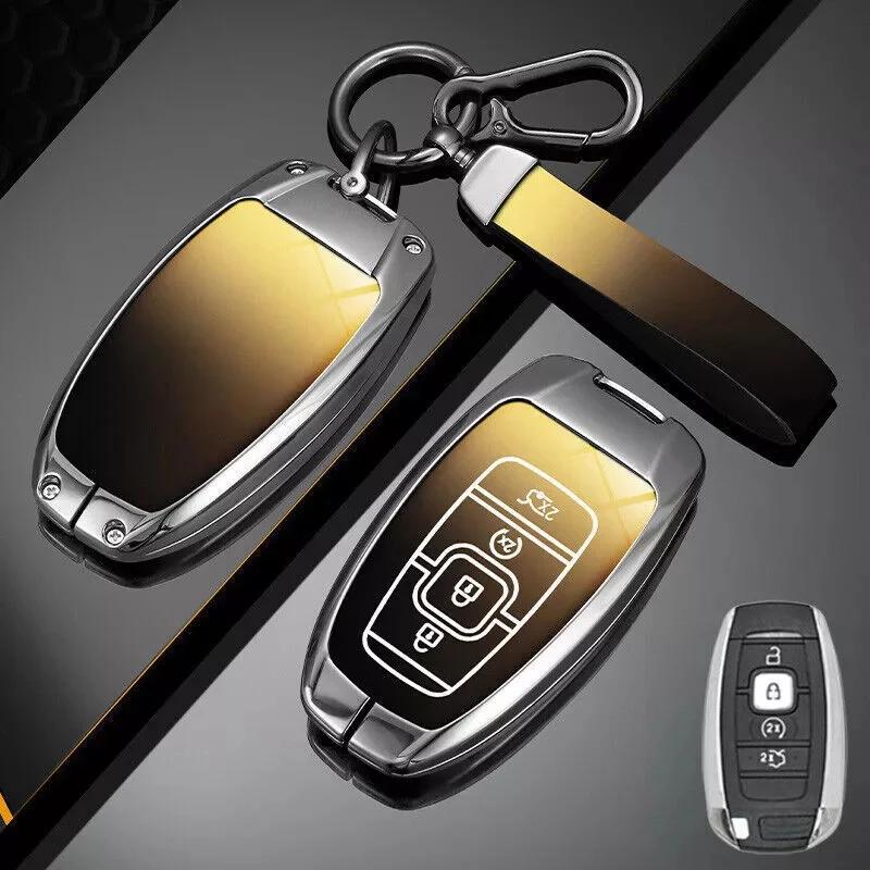 Zinc Alloy TPU Car Remote Smart Key Fob Case Cover Holder Bag With Keychain For Lincoln MKZ MKC Navigator Continental