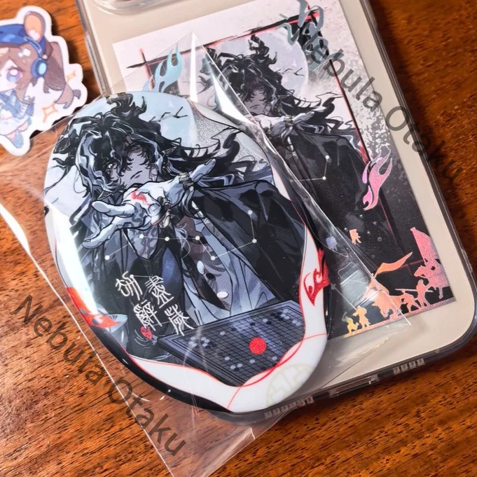 Фото Фотокарточка Arknights Wang Double Flash Badge для моментальной камеры, цветная бумага, косплей, изысканный сувенир, подарки для коллег, аниме №5