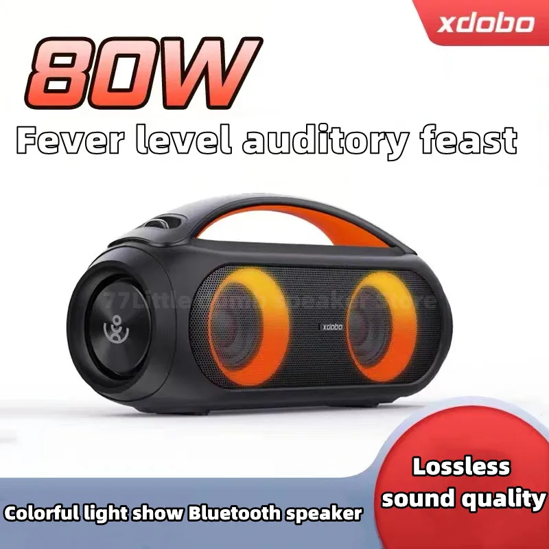 

xdobo 80W vibe plus bluetooth speaker high power portable subwoofer outdoor 360 stereo surround Caixa de som 10400mAH battery