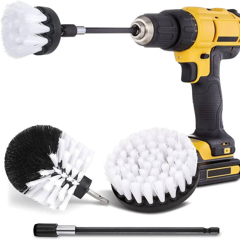 

Car 2/3.5/4/5'' Brush Attachment Set Power Scrubber Brush Polisher Bathroom Cleaning Kit with Extender Kitchen Cleaning Tools
