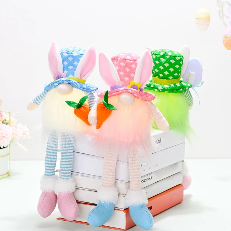 Длинные ноги пасхальный Рудольф гном эльф кролик светодиодный светильник