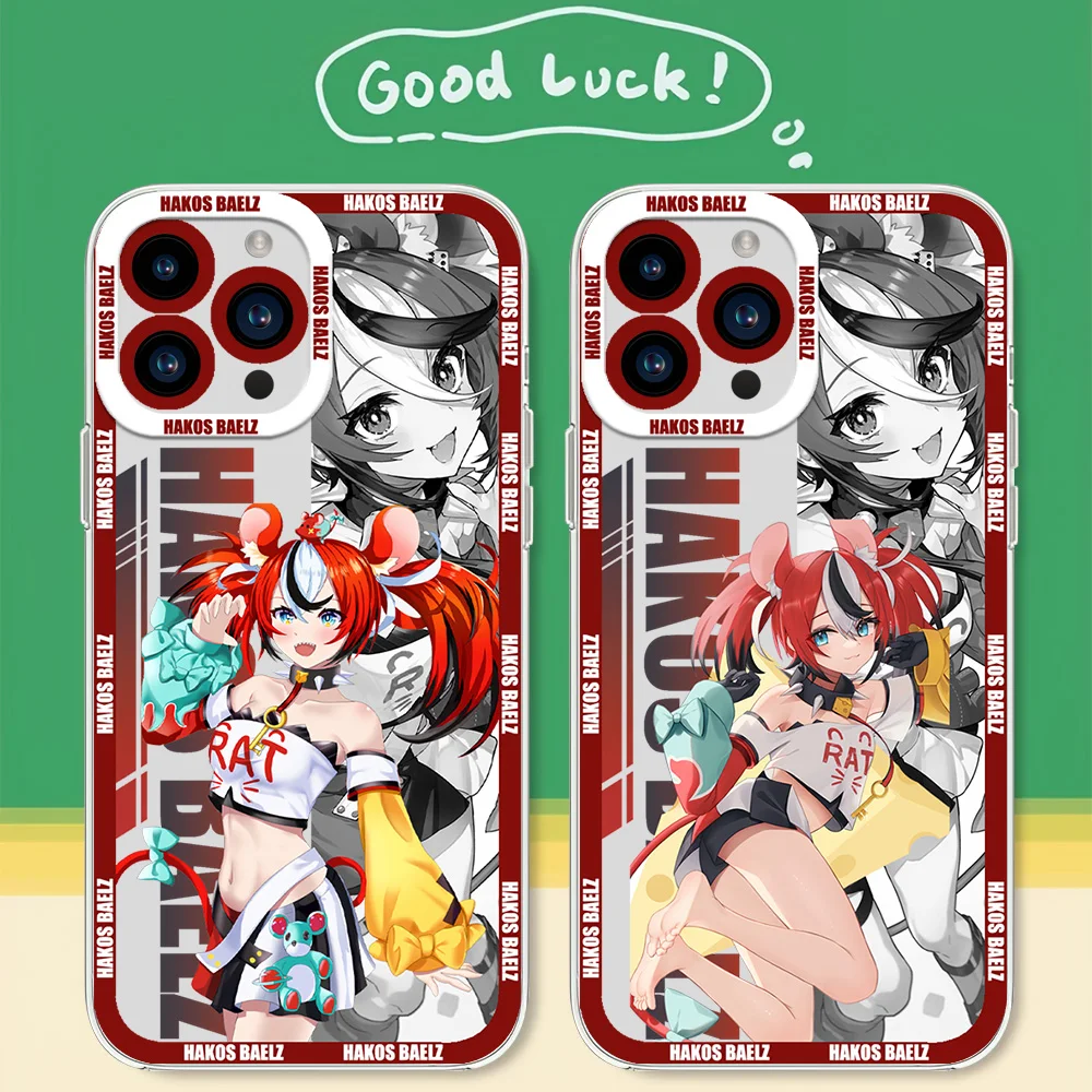 Hololive Hakos Baelz For iphone 11 12 13 14 15 16 Mini Plus Pro Max Transparent Shell