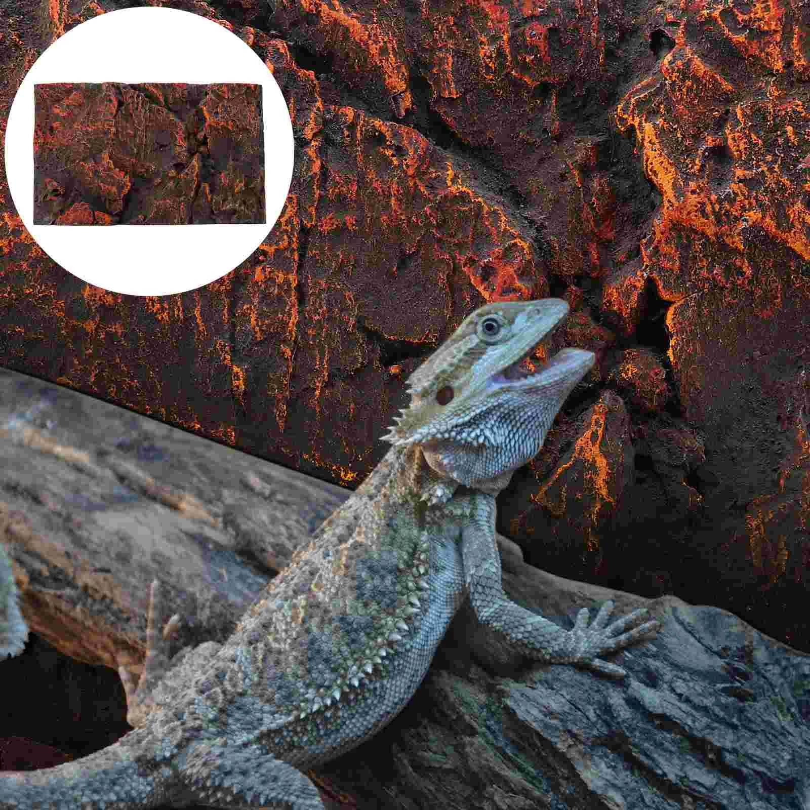 

Background Tank Reptile Terrarium Board 3D Aquarium Forcork Turtle Plate Decorative Tile Lizard Cage Decor Backgrounds