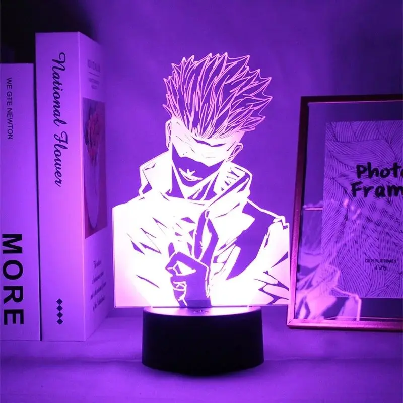 Anime Satoru Gojo Jujutsu Kaisen 3D Lamp Led Night Light Cartoon Friendship Comic Sensor Lamp nightlight