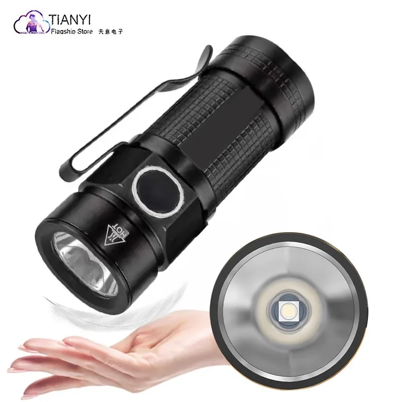 

Multifunctional 16340 lithium battery type c charging strong light white light easy to carry small electric mini light