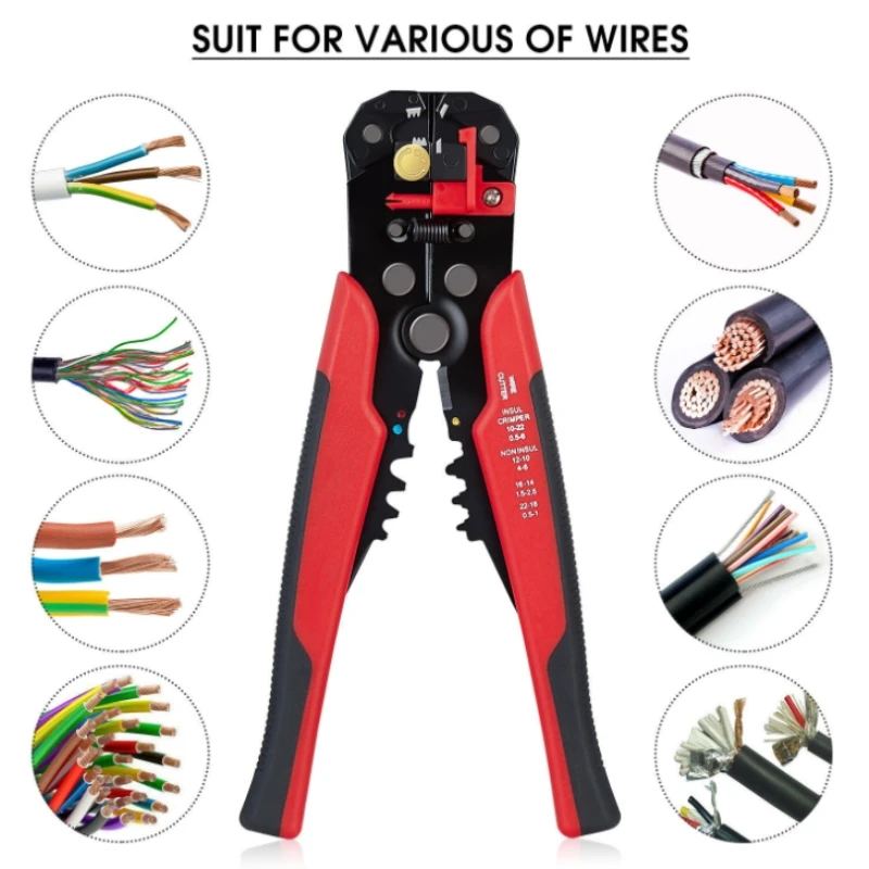 

3 In 1 Multifunctional Automatic Cable Wire Stripper Crimping Pliers Terminal Tool Drillpro Professional Cord Crimper 2 Types