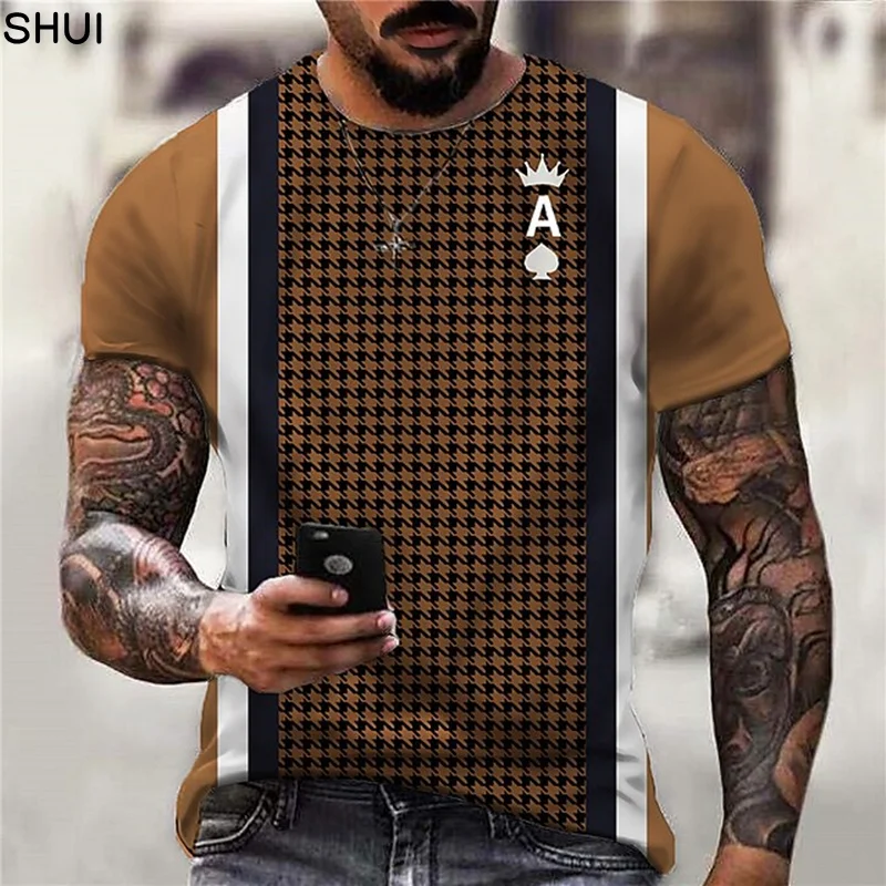 

2022 Summer Exquisite T-Shirts 3D Printing Sweater Texture Pattern T-Shirt Men's Retro Clothing Top New Hip-Hop Street Shooting