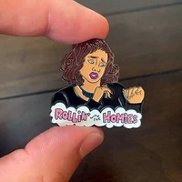 rollin with the homies clueless brooch metal badge lapel pin jacket jeans fashion jewelry accessories gift