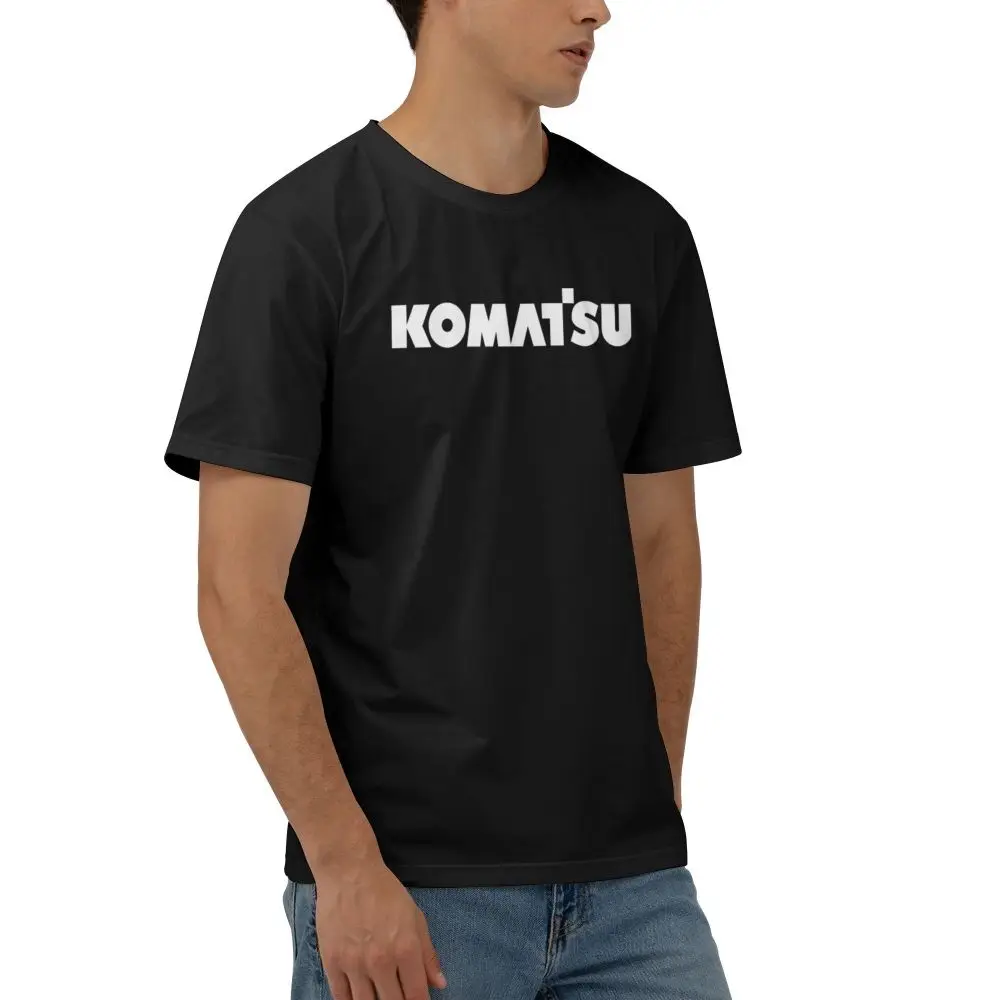 НОВАЯ модная футболка Komatsu хлопковая мужская с принтом мужские топы забавная