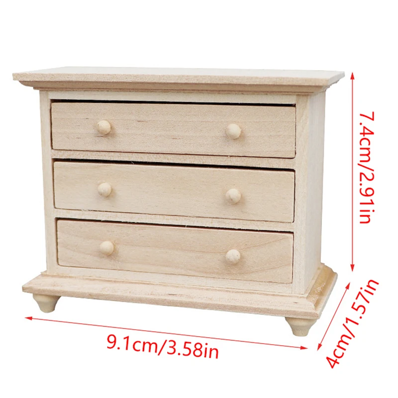 1:12 кукольный домик миниатюрный деревянный ящик для хранения шкафчик