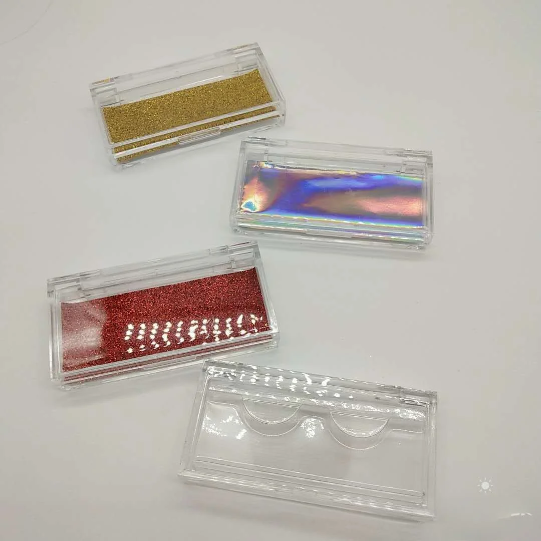 3D Mink Eyelash Packaging Box Acrylic Lashes Box With Tray False Eyelash Care Storage Case Box Container Holder Makeup Organizer