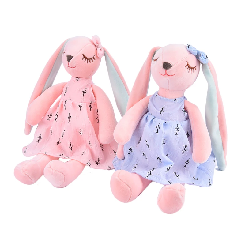 

1PC Cartoon Long Ears Rabbit Doll Baby Soft Stuffed Plush Toys For Children Infants Sleeping Plush Animal Toys 13.78inch