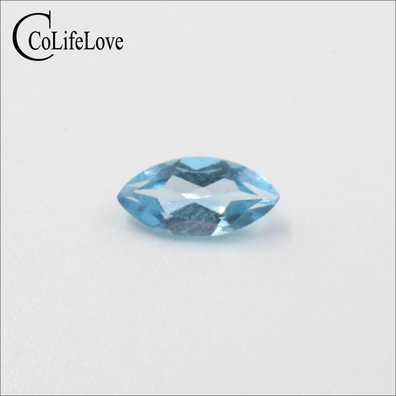 4 мм * 8 Натуральный топаз свободный драгоценный камень для ювелирного магазина