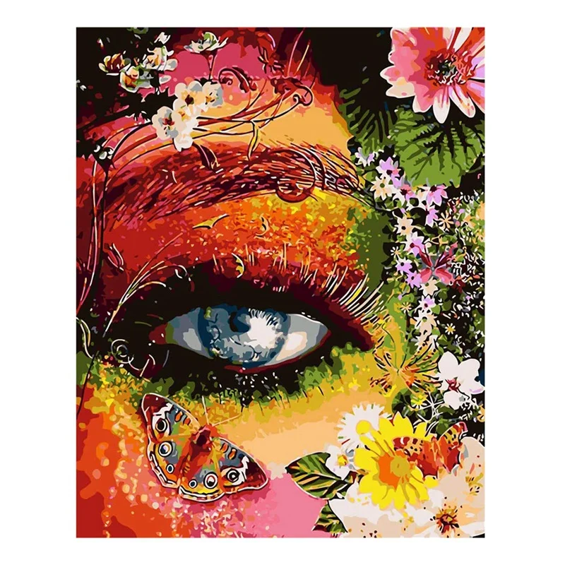 

Paint By Numbers for Adults,16x20Inch Canvas Pictures Drawing Paintwork, Eye Mother Earth Paint Wall Decor(No Frame)