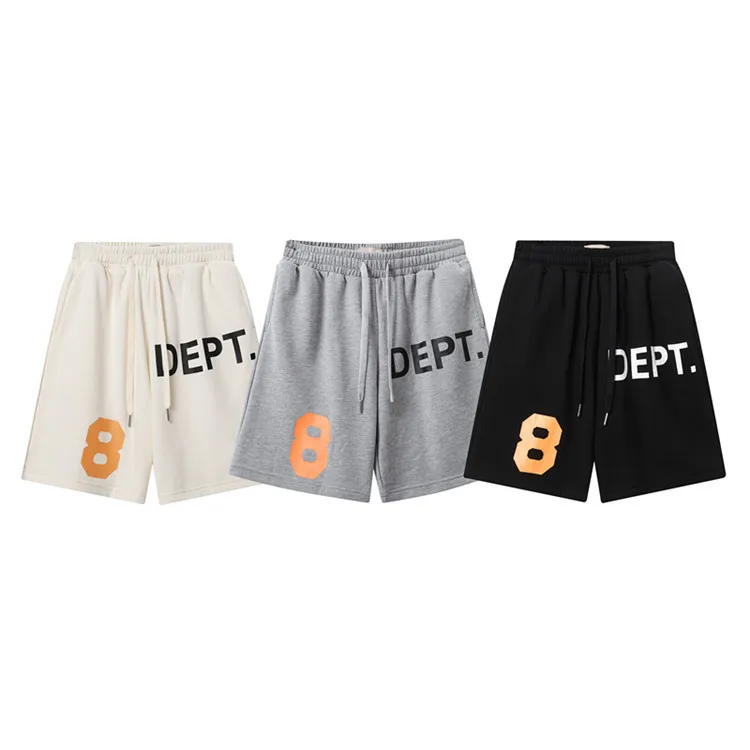 

GALLERYS DEPTS Tide Brand Summer Letter Printed Logo Graffiti shorts Streetwear Hip Hop Drawstring Beachwear Sweat Shorts