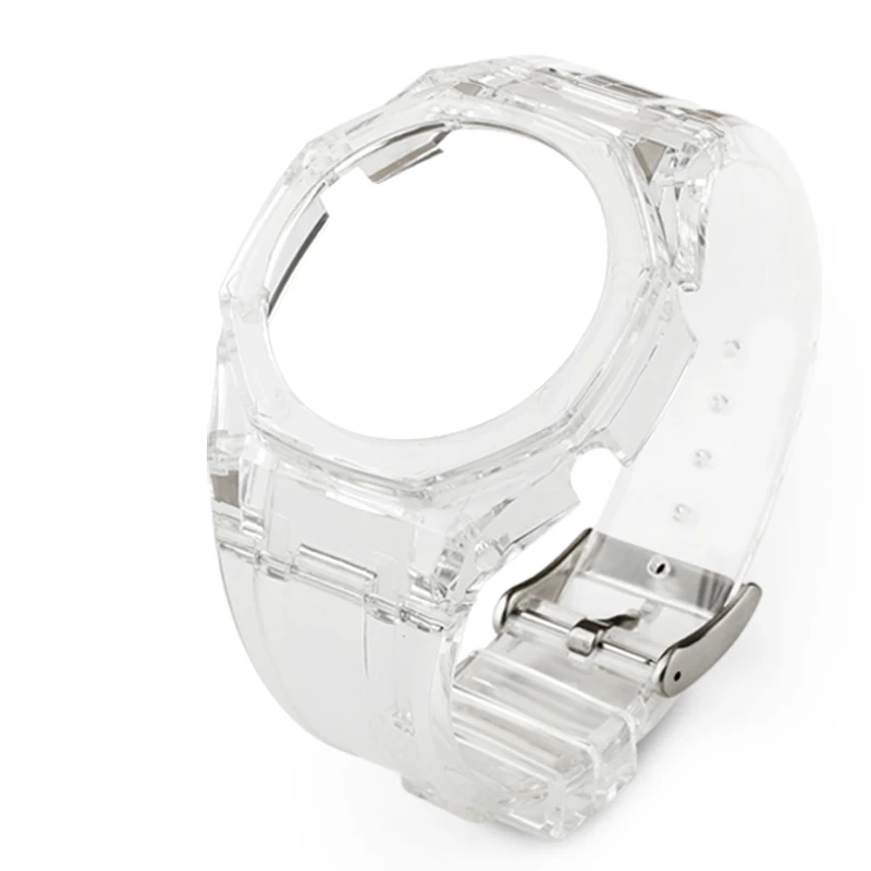 GA2100 GA-2100 прозрачный чехол резиновый ремешок для Casio G ShockGA-2100 запасные части -