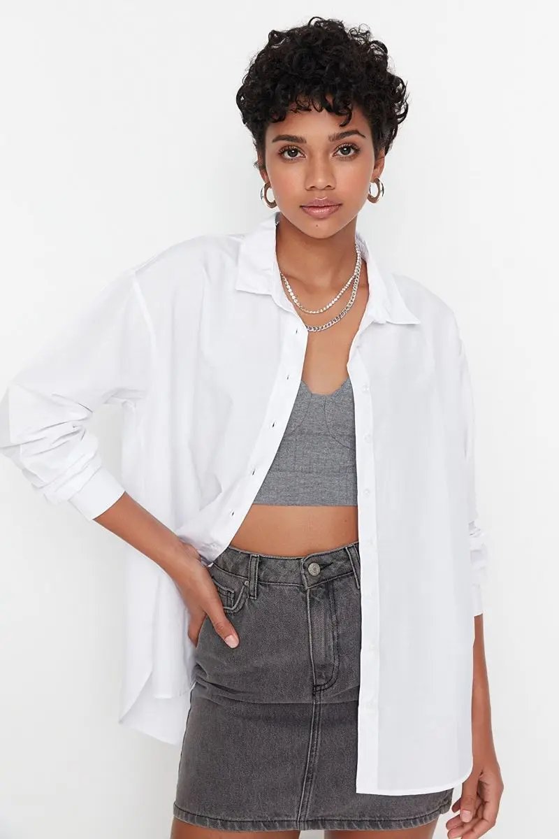 

White Loose Fit shirt TWOAW20GO0107