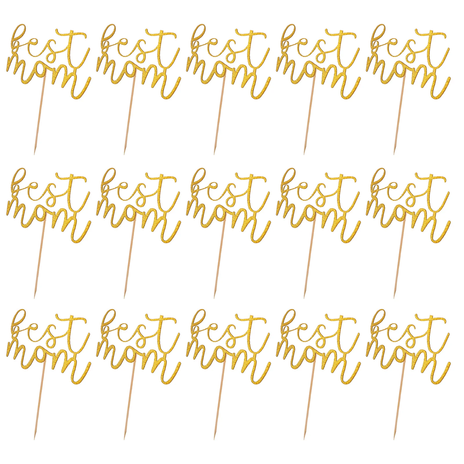 

15pcs Festival Cupcake Toppers Unique Mother's Day Party Cupcake Decorations