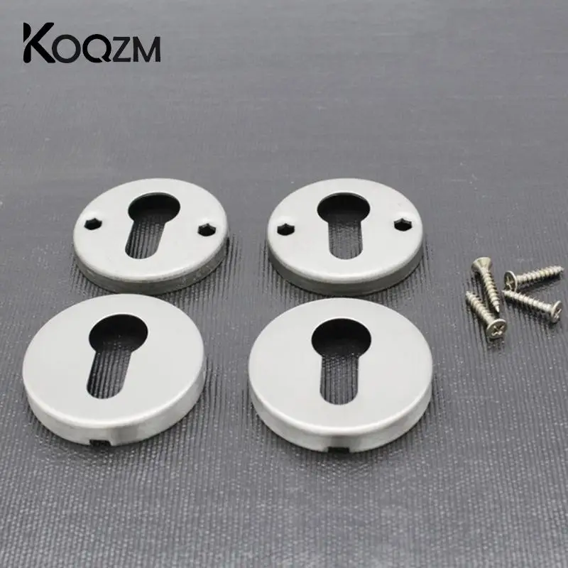 

Lock Cylinder Escutcheon Accessories Round Stainless Steel Corrosion Replace Screws Keyhole Covers Set