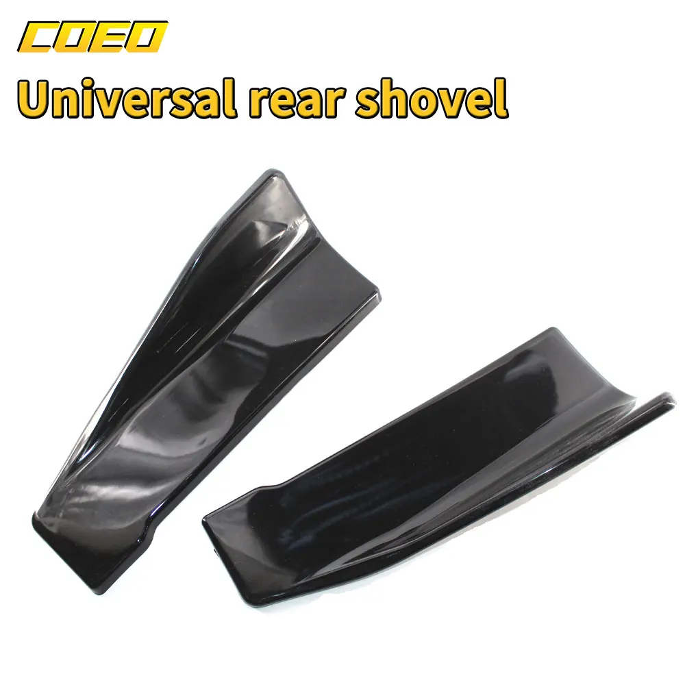 

1 Pair Universal Gloss Black Rear Bumper Lip Splitter Deflector Spoiler Scratch Resistant Wing Shovels