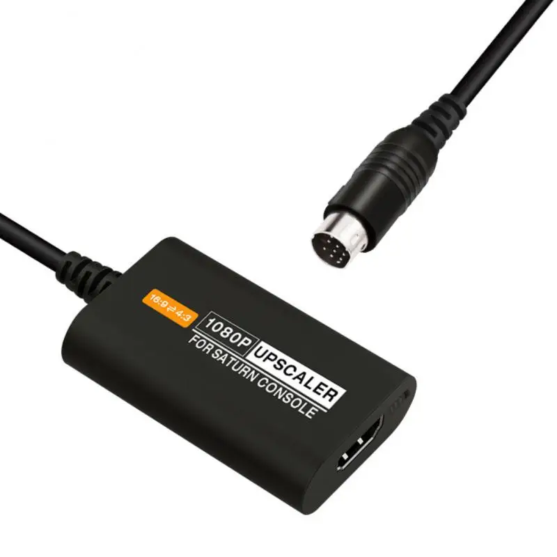 Совместимый с HDMI преобразователь для SEGA Saturn SS 1080p Upscaler 4:3/16:9 функцией S-видеовхода