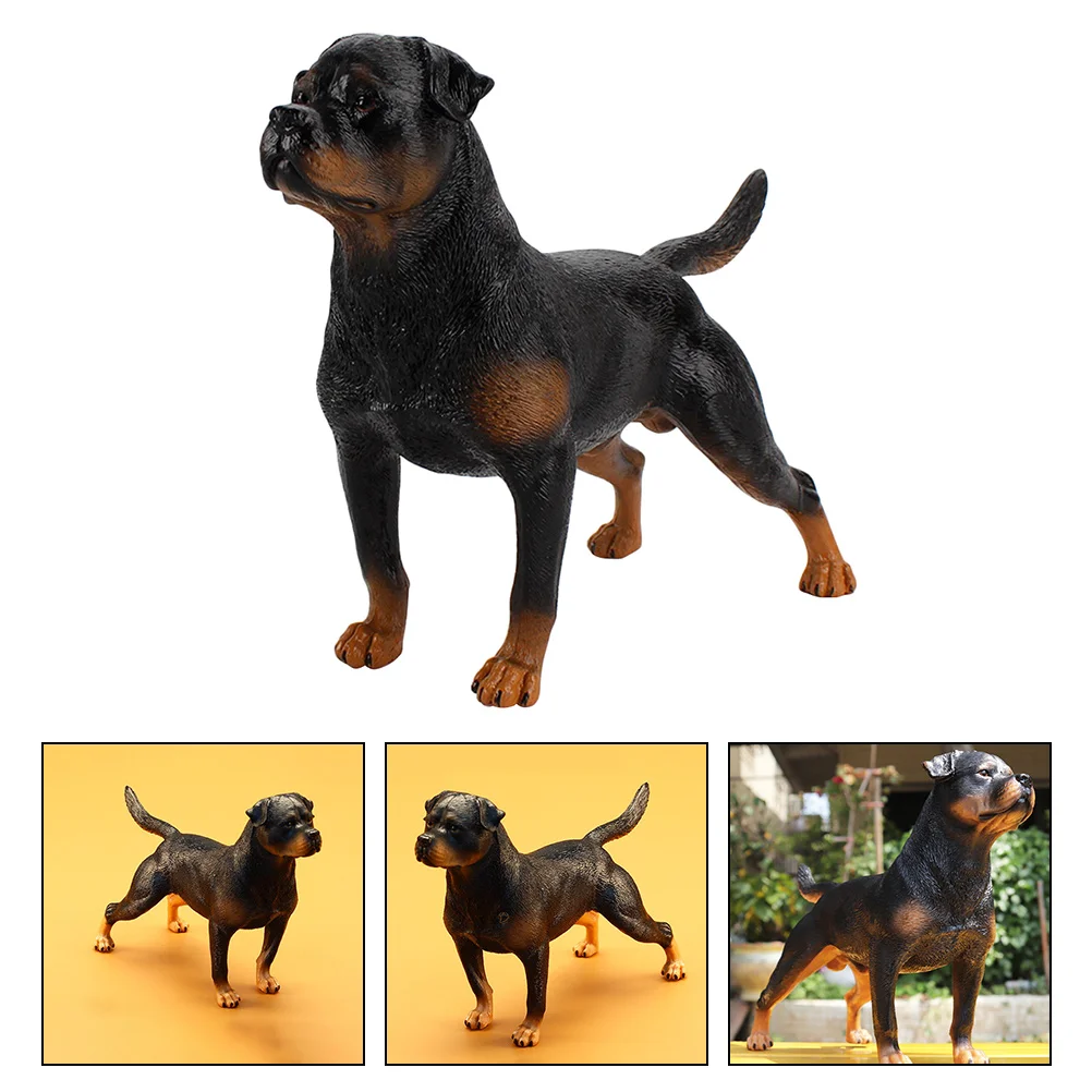 

Rottweiler Figure Car Decoration Plastic Dog Figurine Present Ornaments Rottweiler Model Decorate Car Dash Puppy