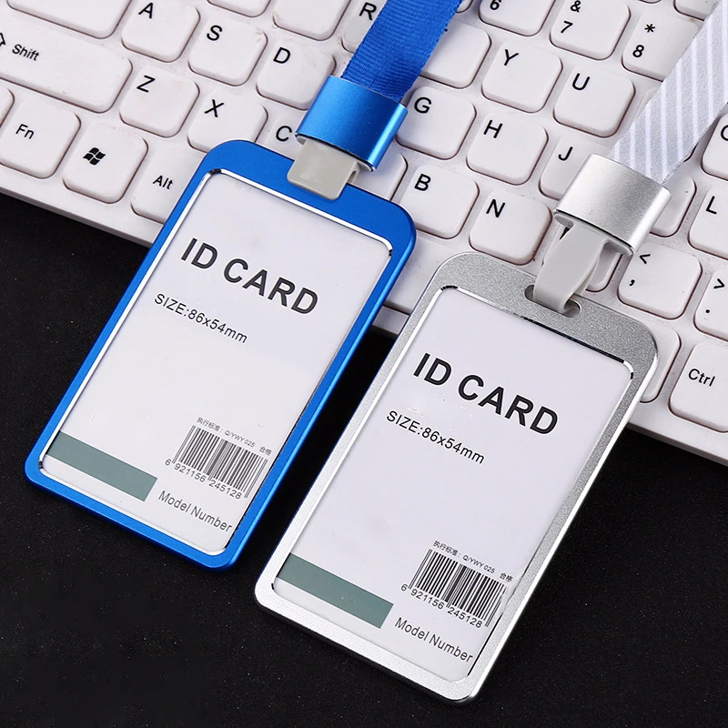 Porte-cartes en alliage d'aluminium pour femmes  porte-cartes de travail  porte-Badge d'identité