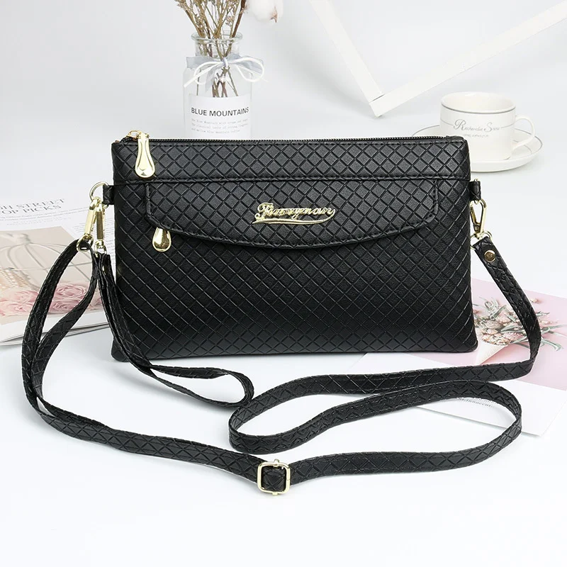 

Women's PU Crossbody Bags Adjustable Shoulder Strap New Diamond Lattice Shoulder Bags Comfortable Wrist Strap Female Bag
