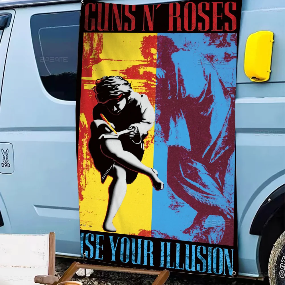 Фото G-Guns N R-Roses Рок-музыка Большой размер Магазин Художественная акция Рекламная стенд Флаг Подвесные баннеры №2