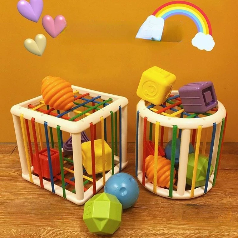 

New Colorful Shape Blocks Sorting Game Baby Montessori Learning Educational Toys For Children Bebe Birth Inny 0 12 Months Gift