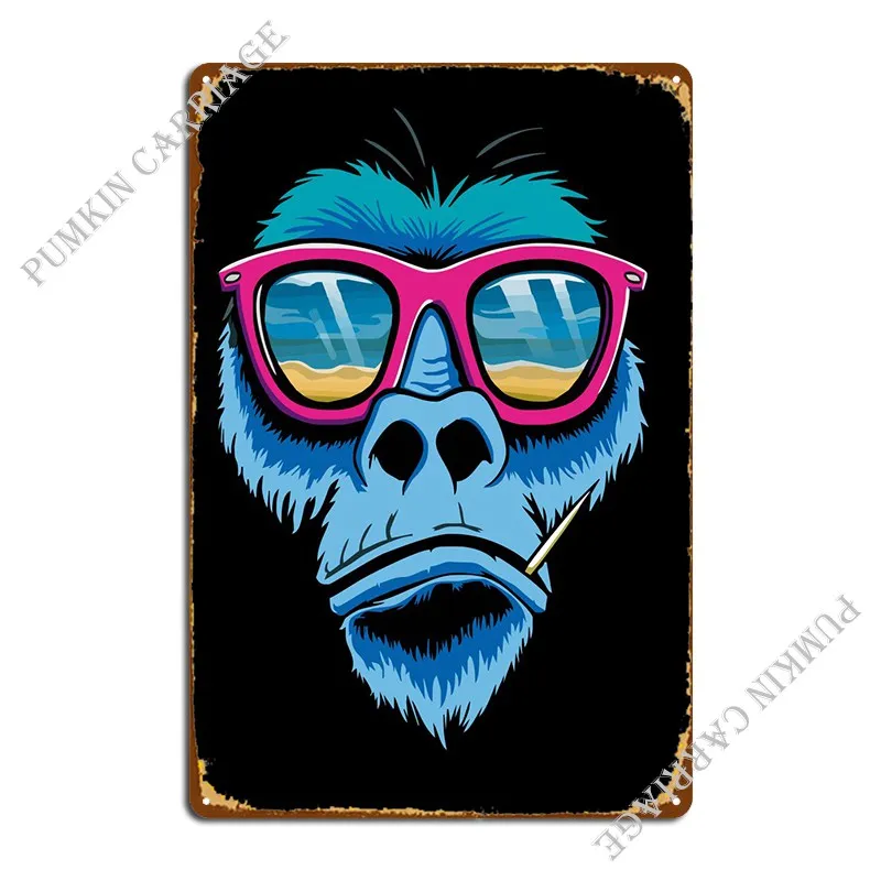 

Металлический плакат с обезьянами, персонализированные тарелки для клуба, паба, винтажный жестяной плакат