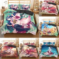 japanese anime bedding set cartoon girl soft duvet cover queen king size four seasons winter comforter covers sets bed covers